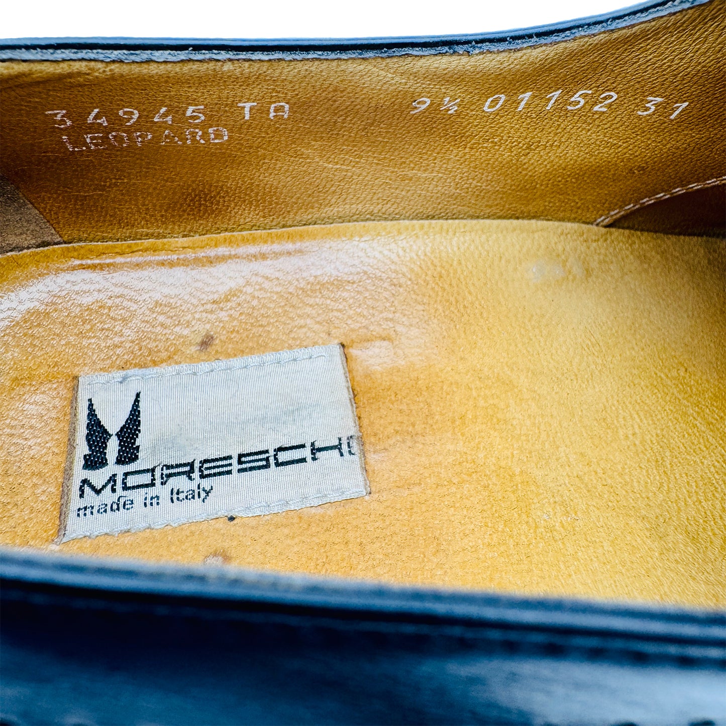 Moreschi Men's Black Leather Flats Tussel Shoes (Size 44/44.5)