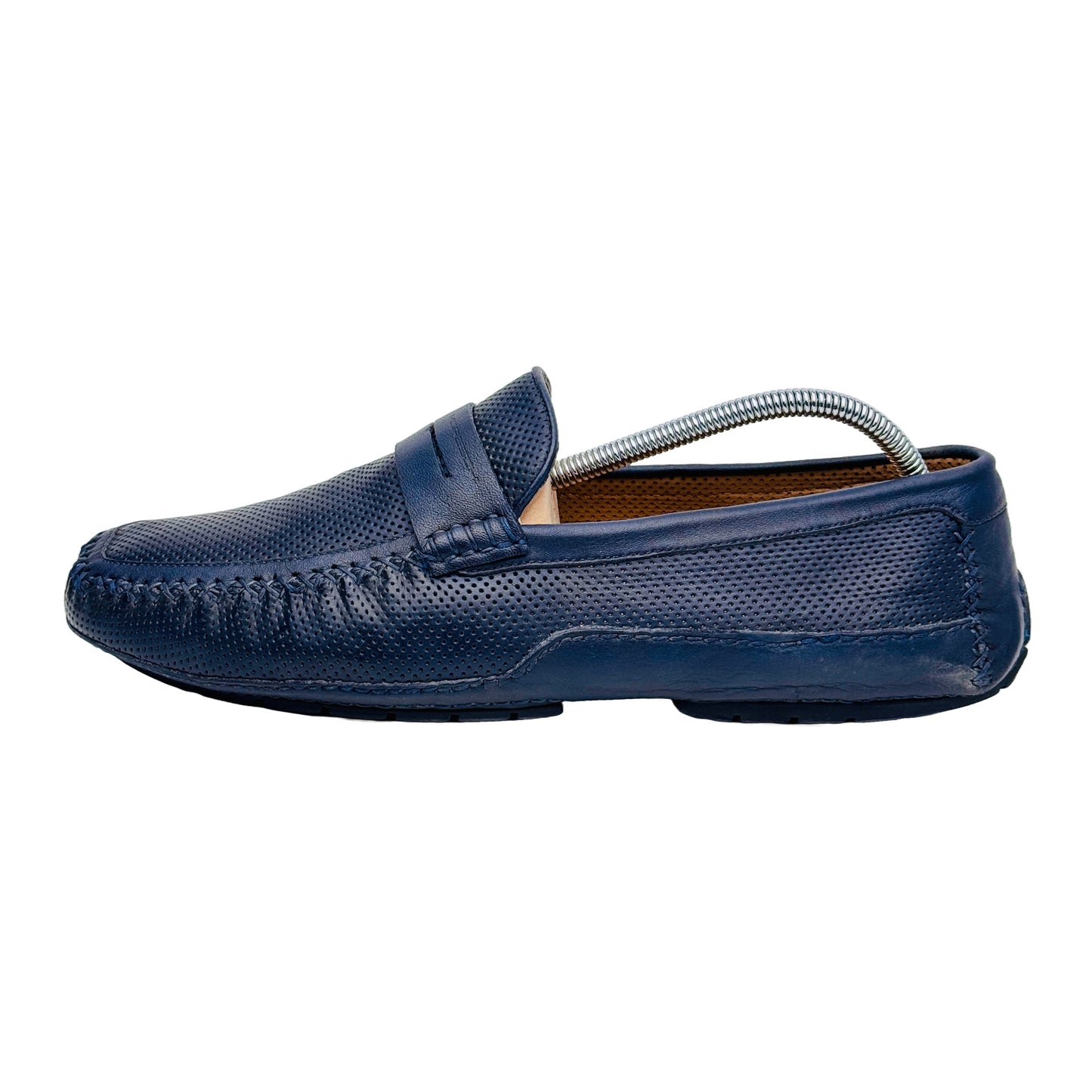 Moreschi Men's Caracas Perforated Nubuck Loafer Shoes (Size 44)