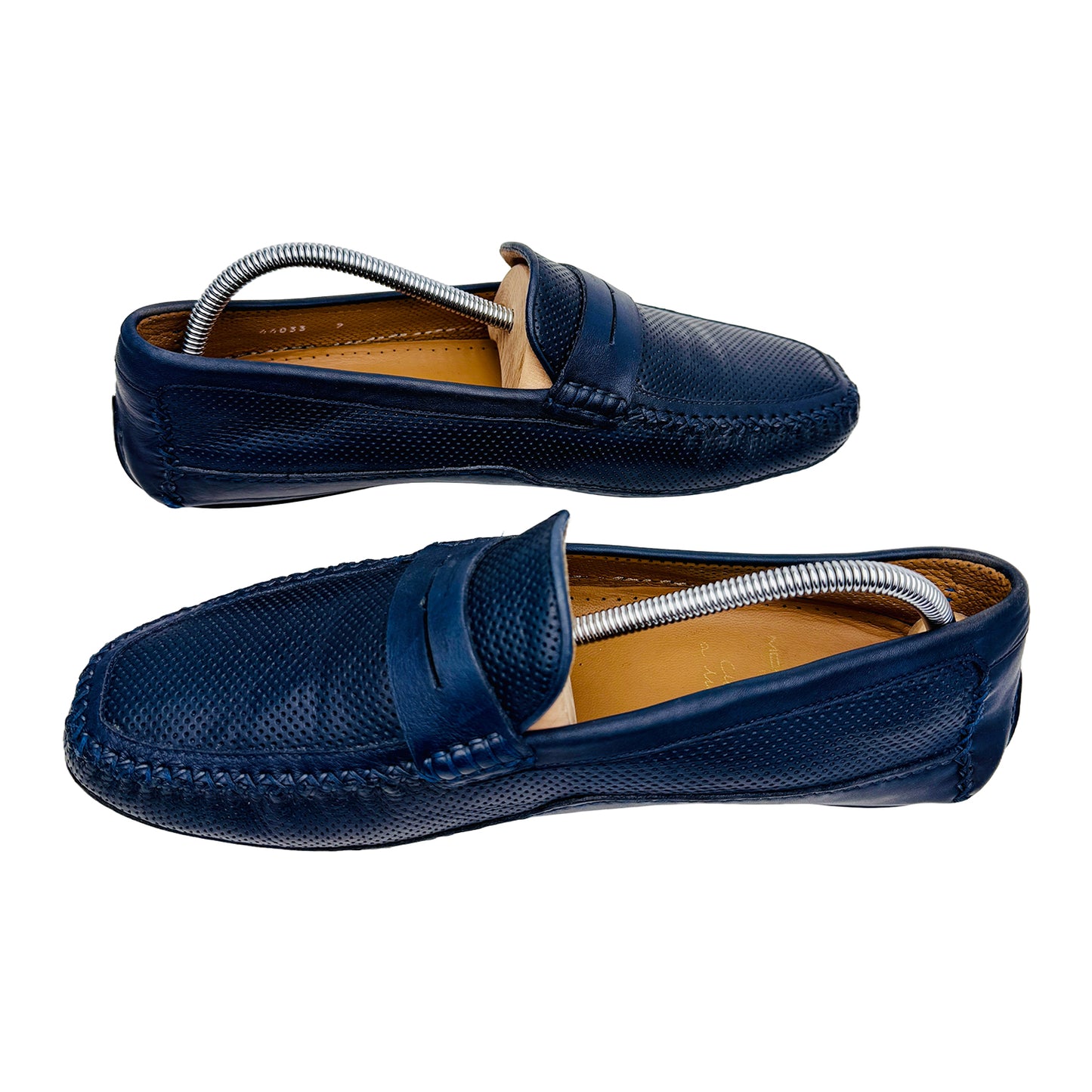 Moreschi Men's Caracas Perforated Nubuck Loafer Shoes (Size 44)