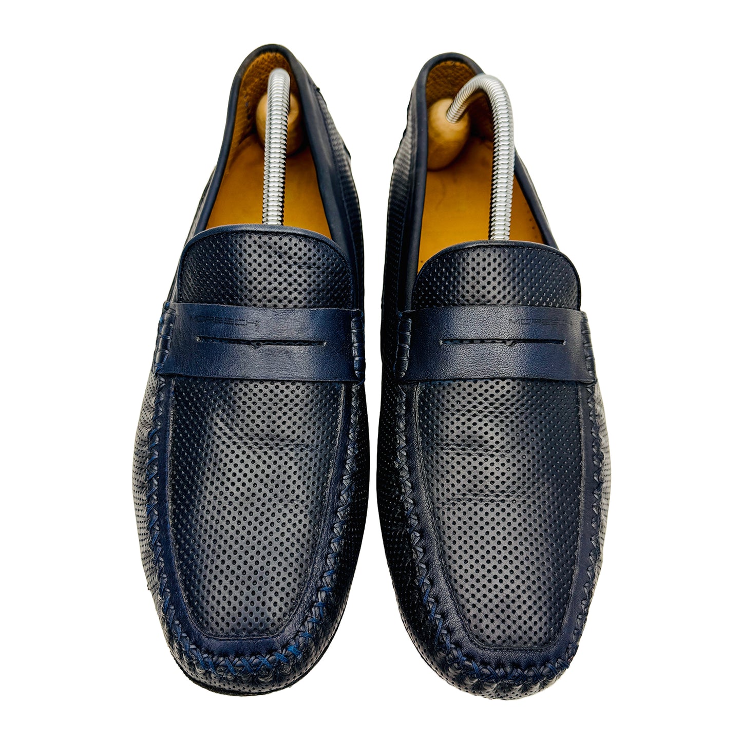 Moreschi Men's Caracas Perforated Nubuck Loafer Shoes (Size 44)