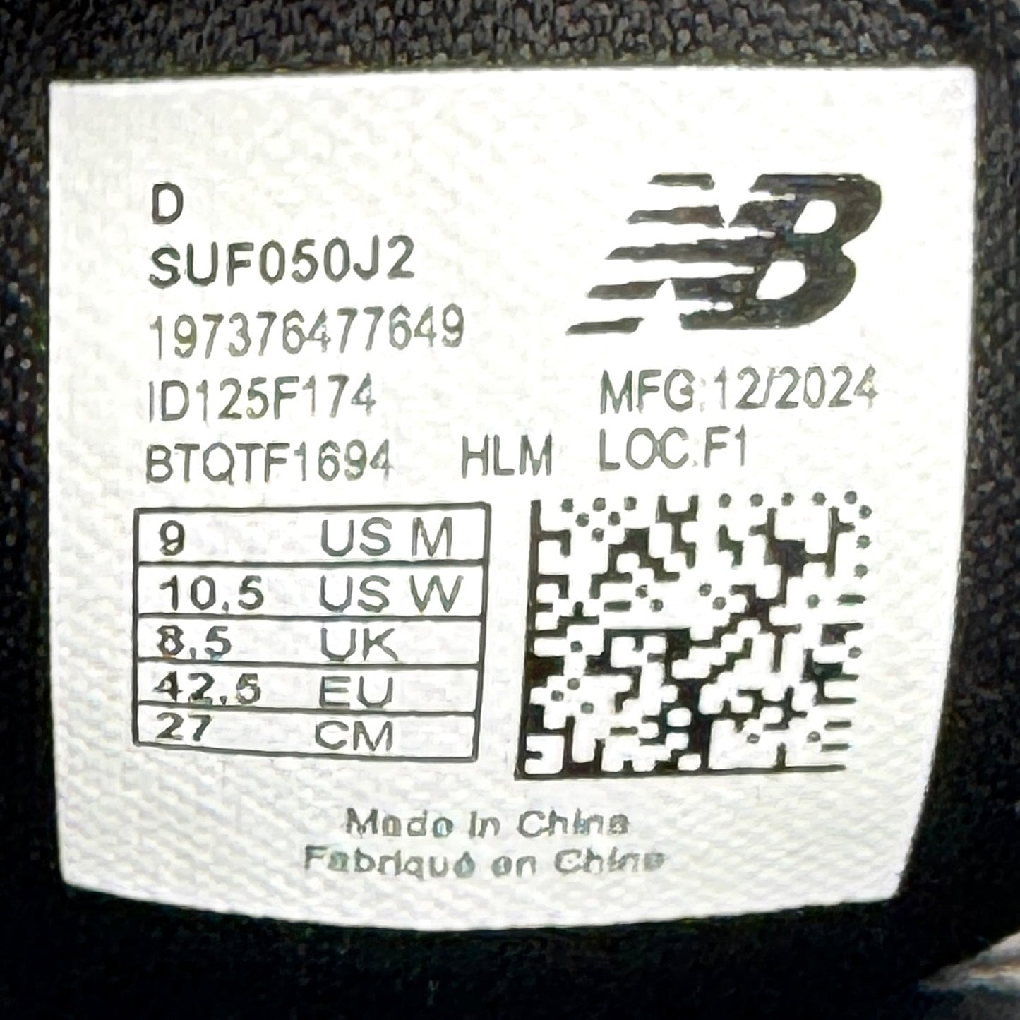 New Balance 50D Slides (Size 42.5/43) - SUF050J2