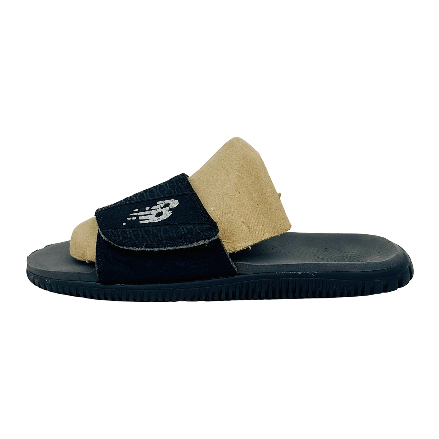 New Balance Men's Gray Black Slides (Size 41)