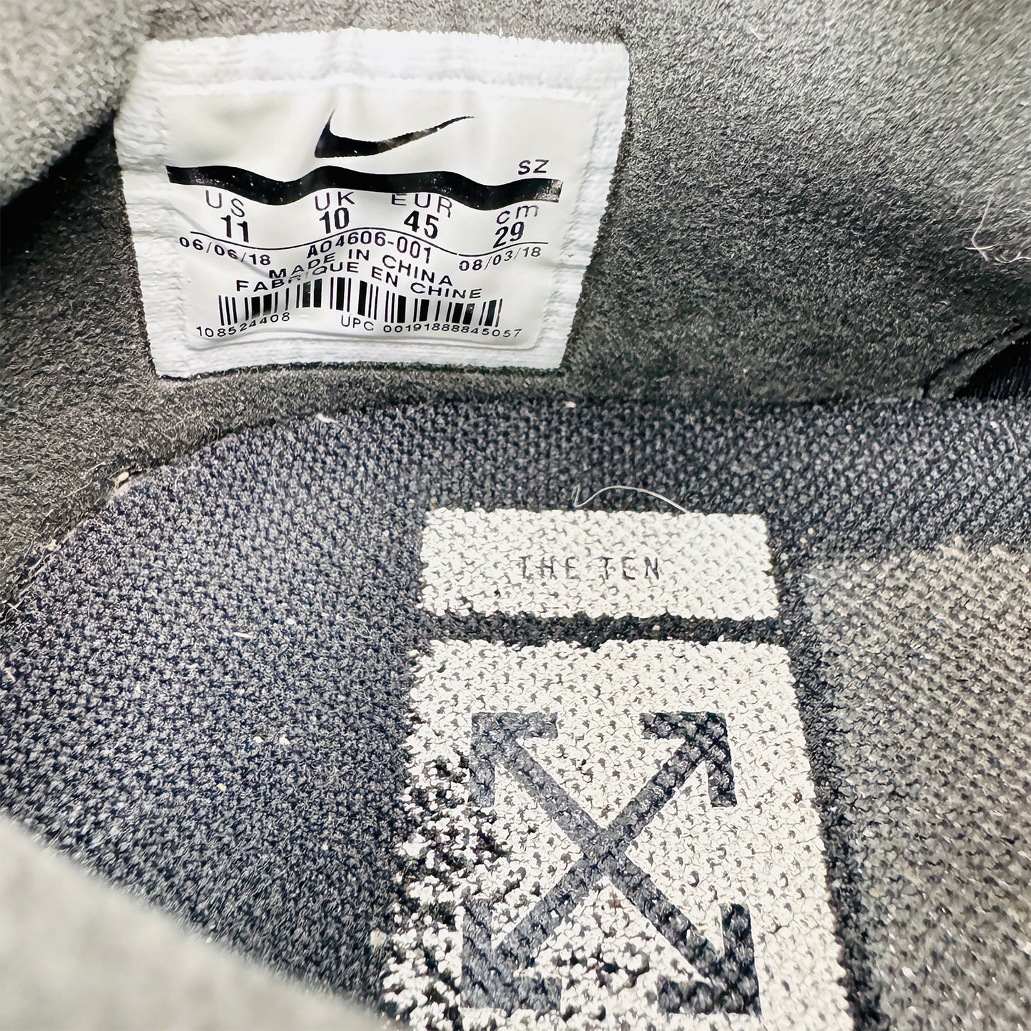 Nike Air Force 1 Low x Off White Shoes (Size 45) - A04606-001