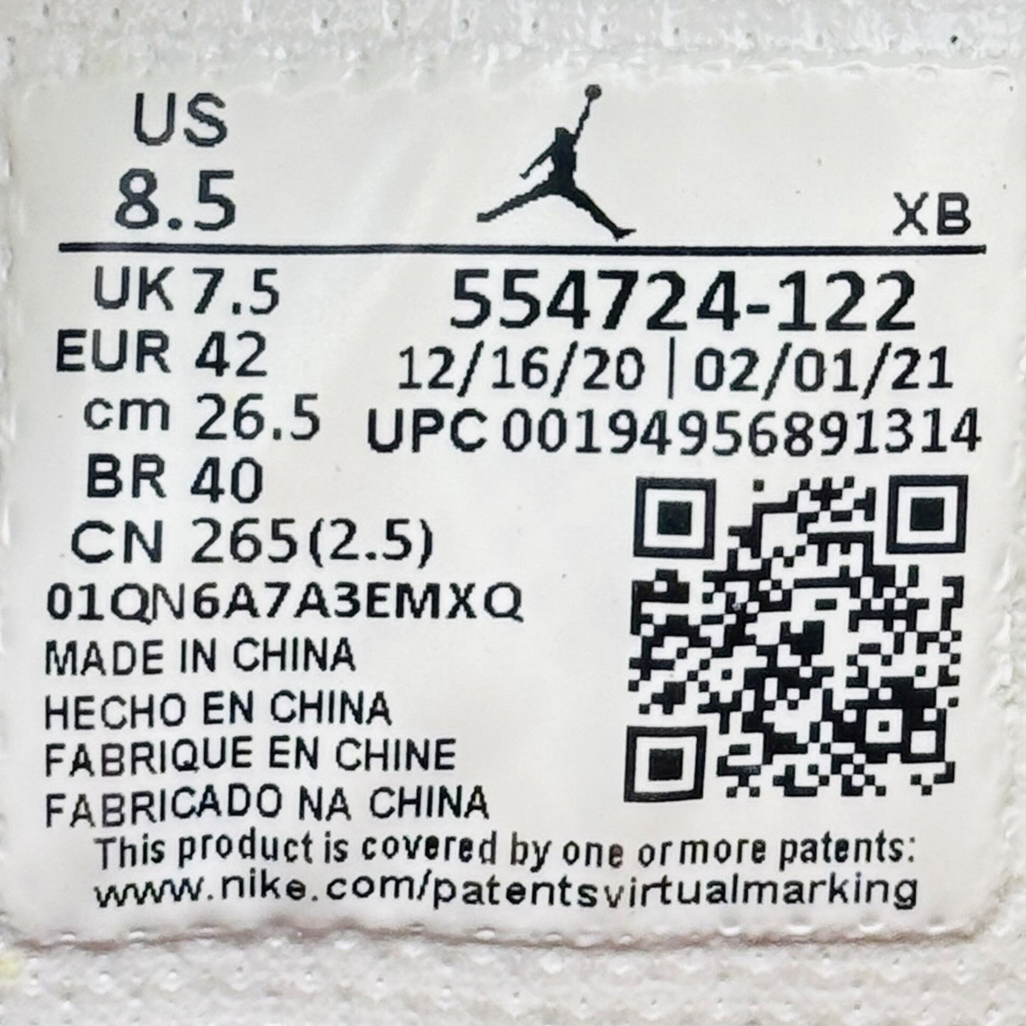 Nike Air Jordan 1 Mid Sneaker Shoes (Size 42) - 554724-122