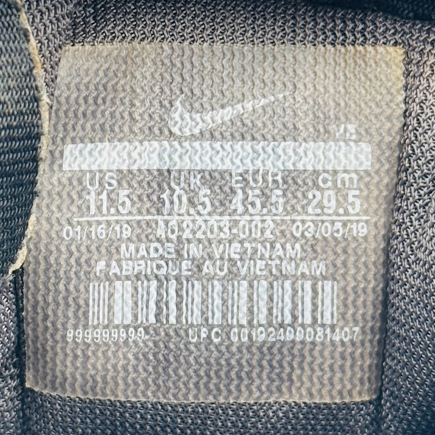 Nike Air Zoom Pegasus 36 Shoes (Size 45.5) - AQ2203-002