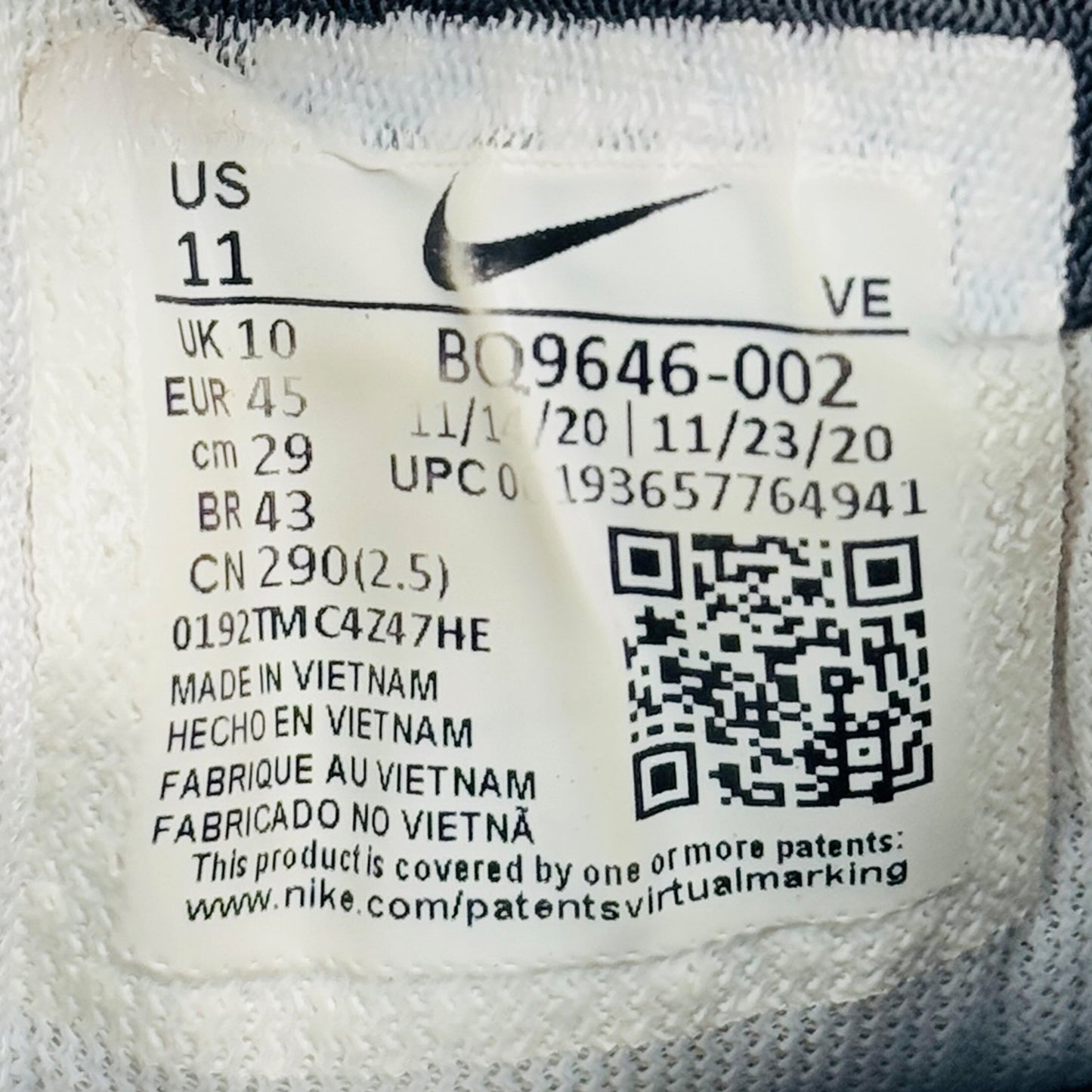 Nike Air Zoom Pegasus 37 Shoes (Size 45) - BQ9646-002