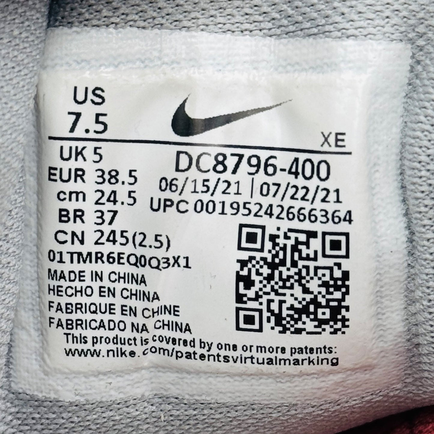 Nike Air Zoom Pegasus 38 Shoes (Size 38.5) - DC8796-400