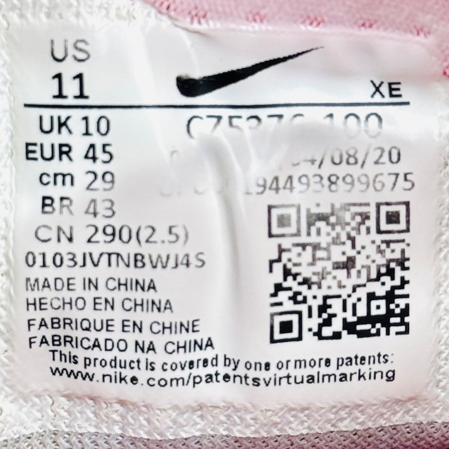 Nike Arizona Wildcats Pegasus 37 Shoes (Size 45) - CZ5376-100