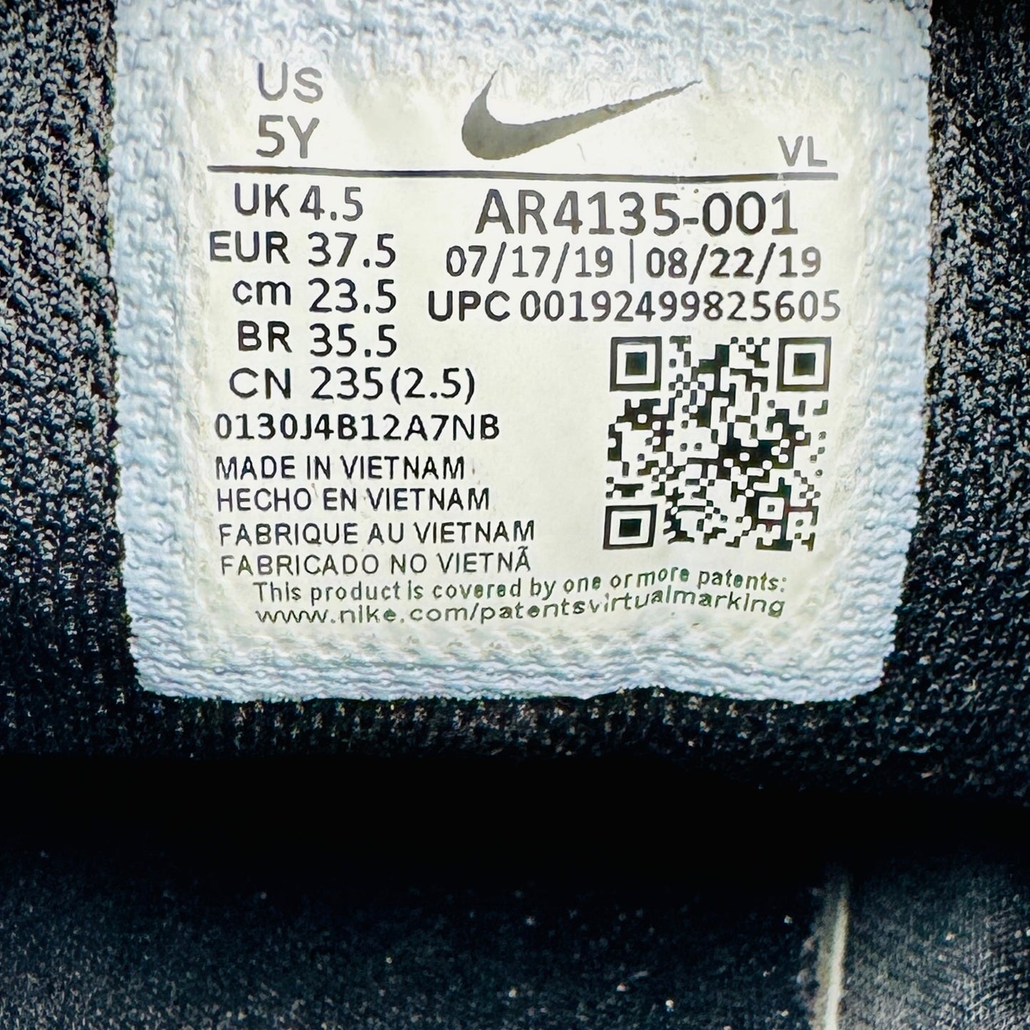 Nike Downshifter 9 Black Shoes (Size 37.5) - AR4135-001