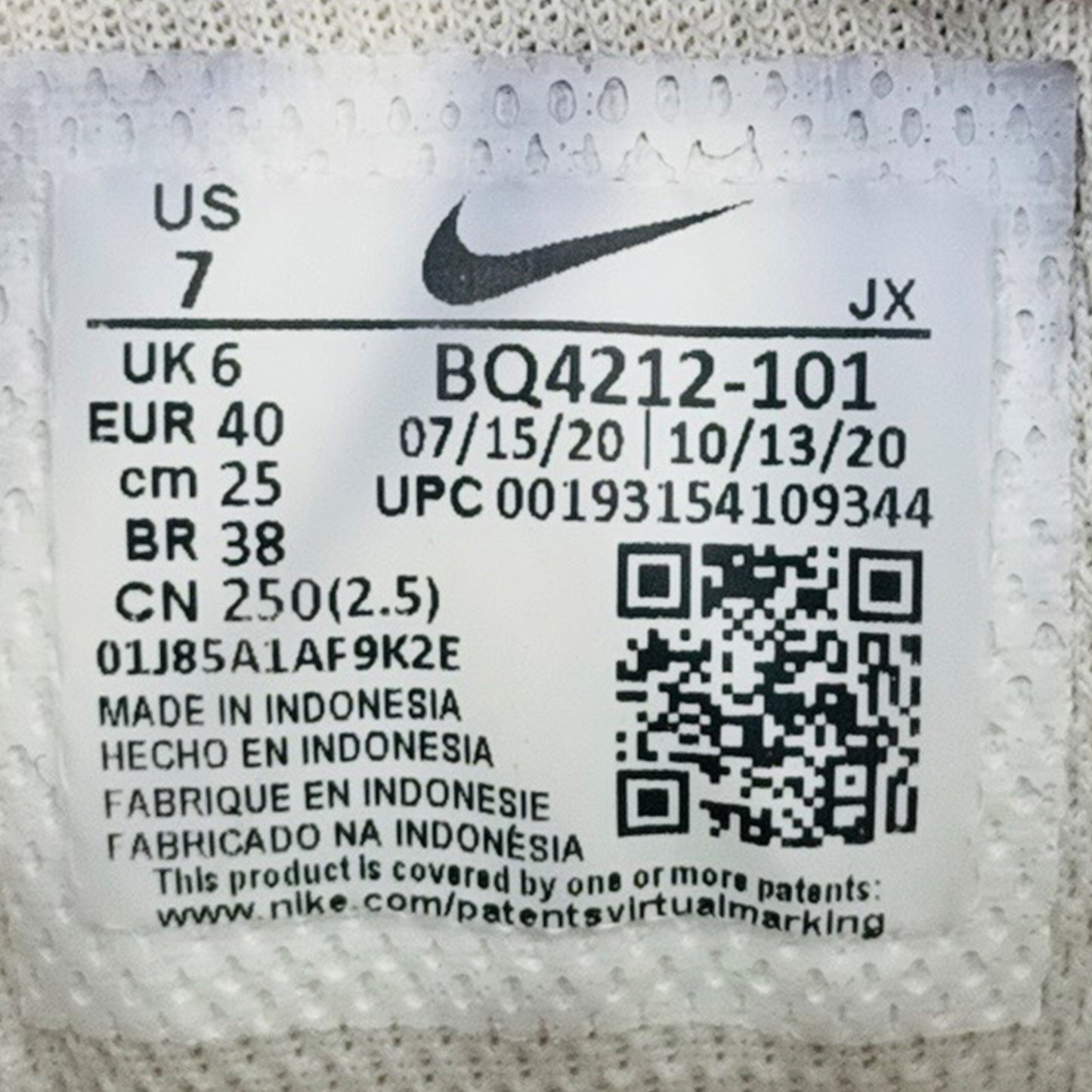 Nike Flight Legacy Shoes (Size 40) - BQ4212-101