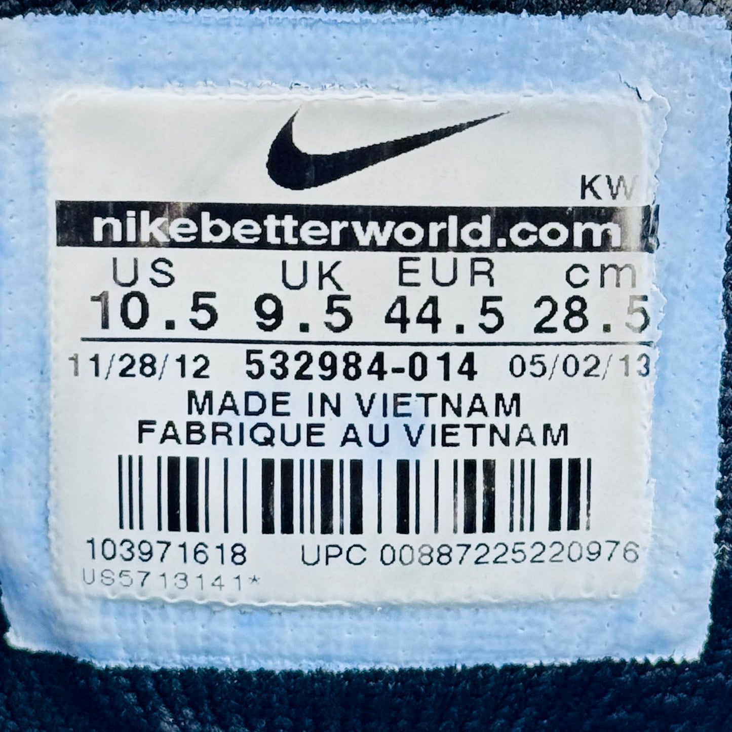 Nike Men's Flyknit Trainer Shoes (Size 44.5) - 532984-014