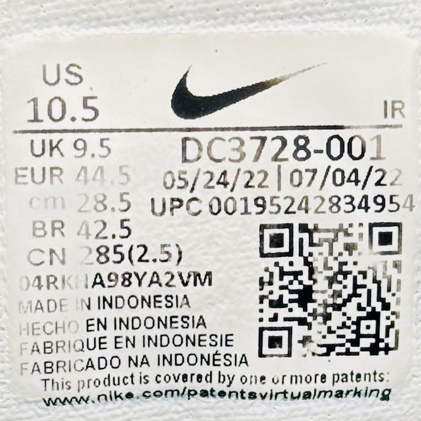 Nike Men's Revolution 6 Shoes (Size 44.5) - DC3728-001