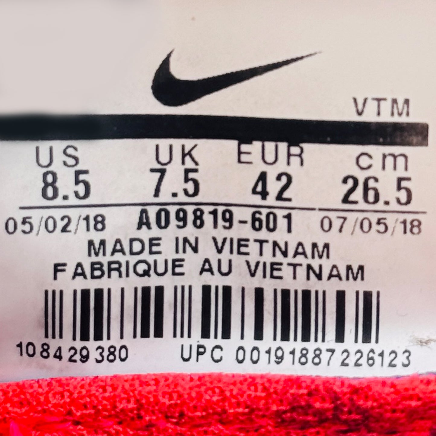 Nike Odyssey React Shoes (Size 42) - A09819-601