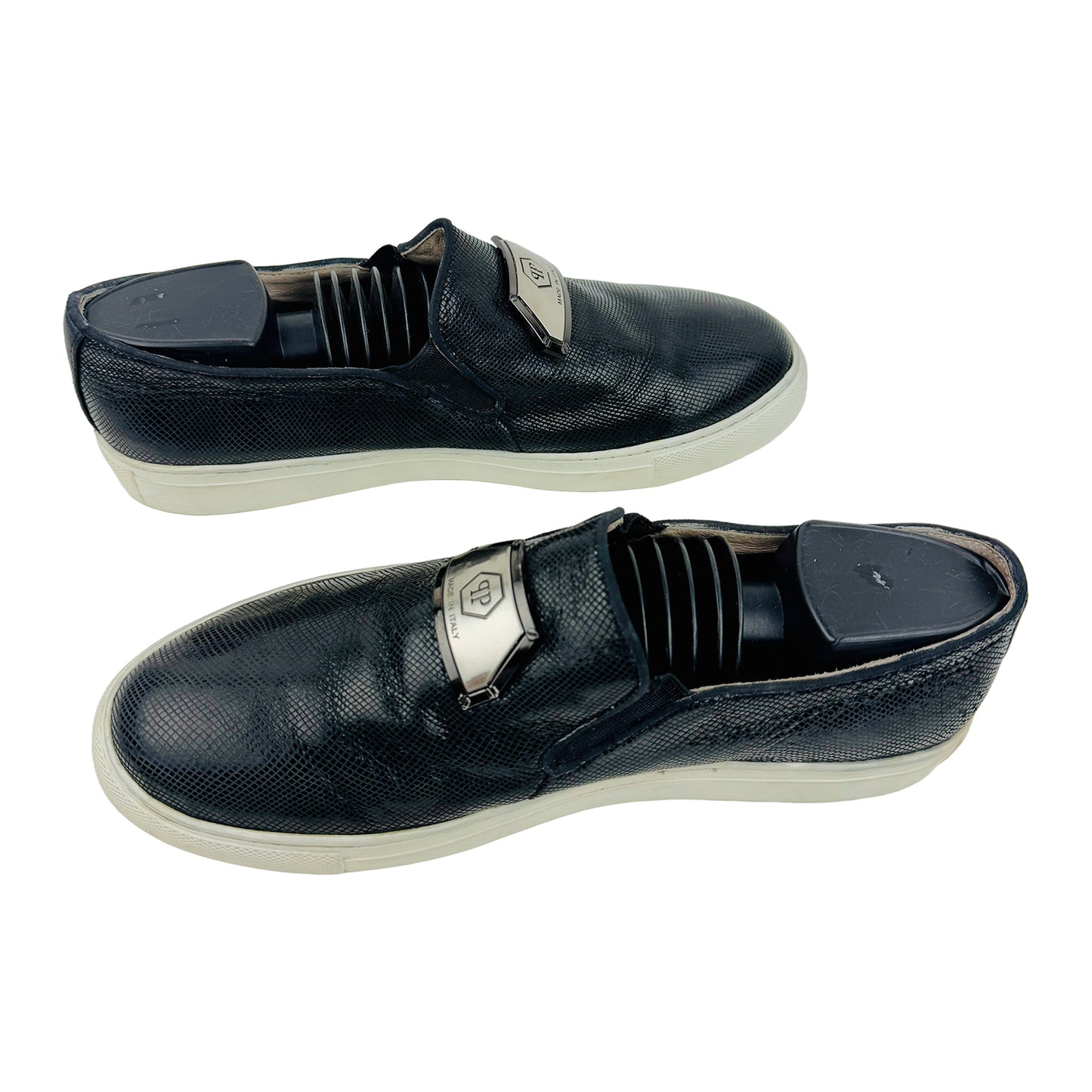 Philipp Plein Men's Hexagon Black Slip On Shoes (Size 41/41.5)