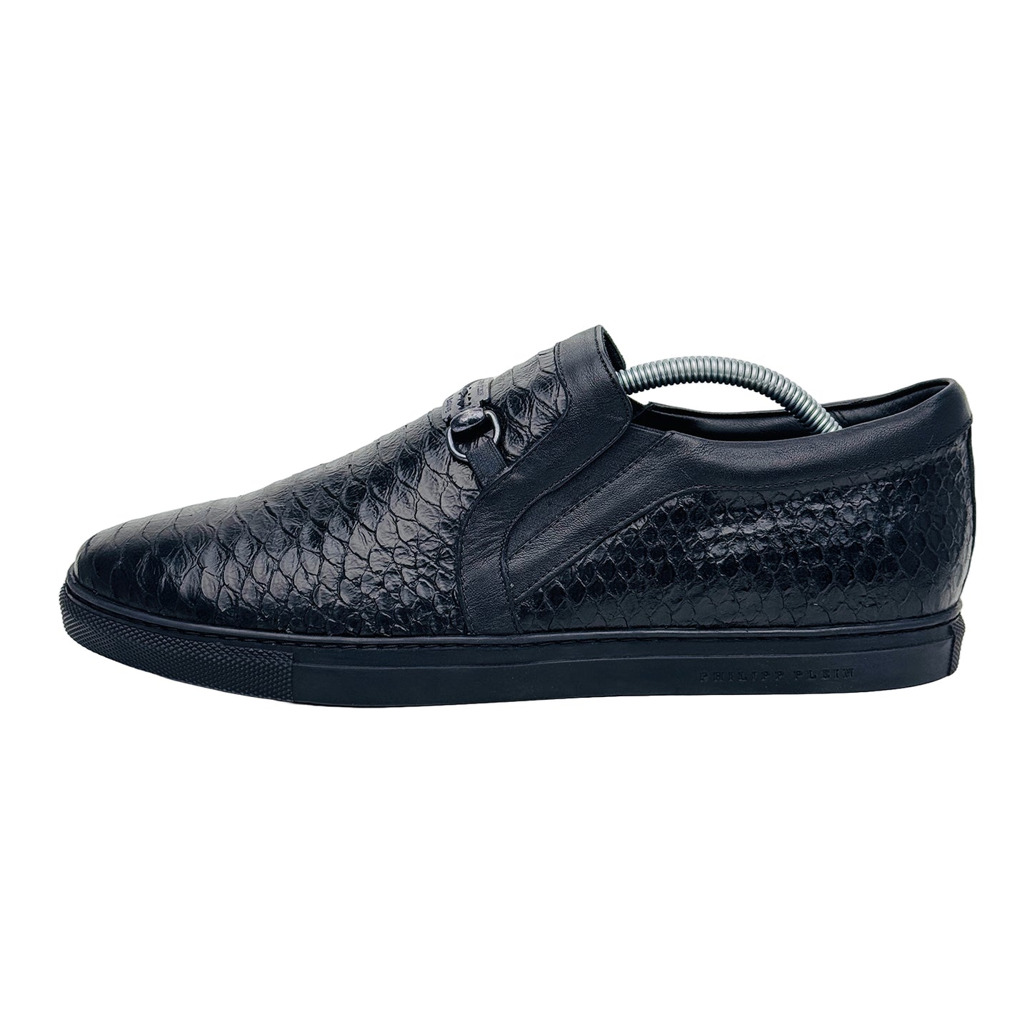 Philipp Plein Python Black Lo-Top Slip On Shoes (Size 44)