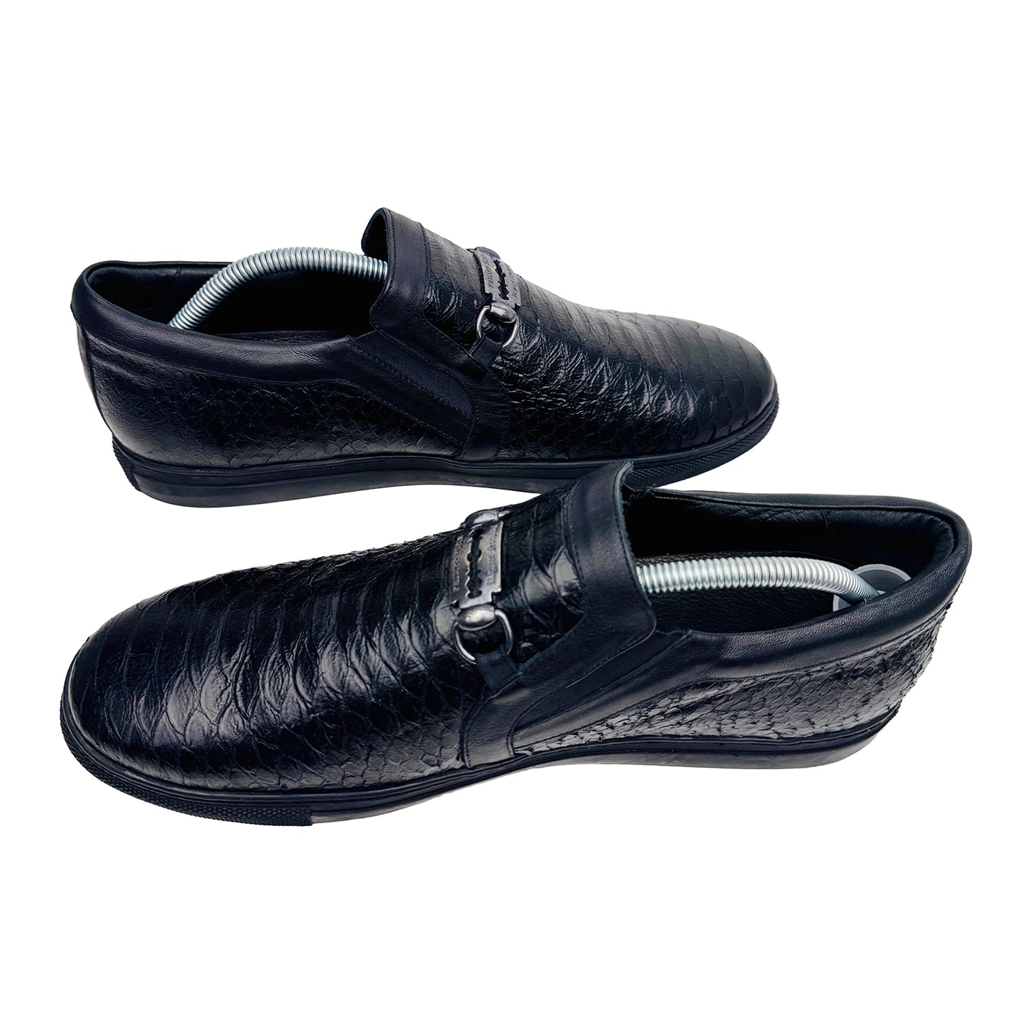 Philipp Plein Python Black Lo-Top Slip On Shoes (Size 44)