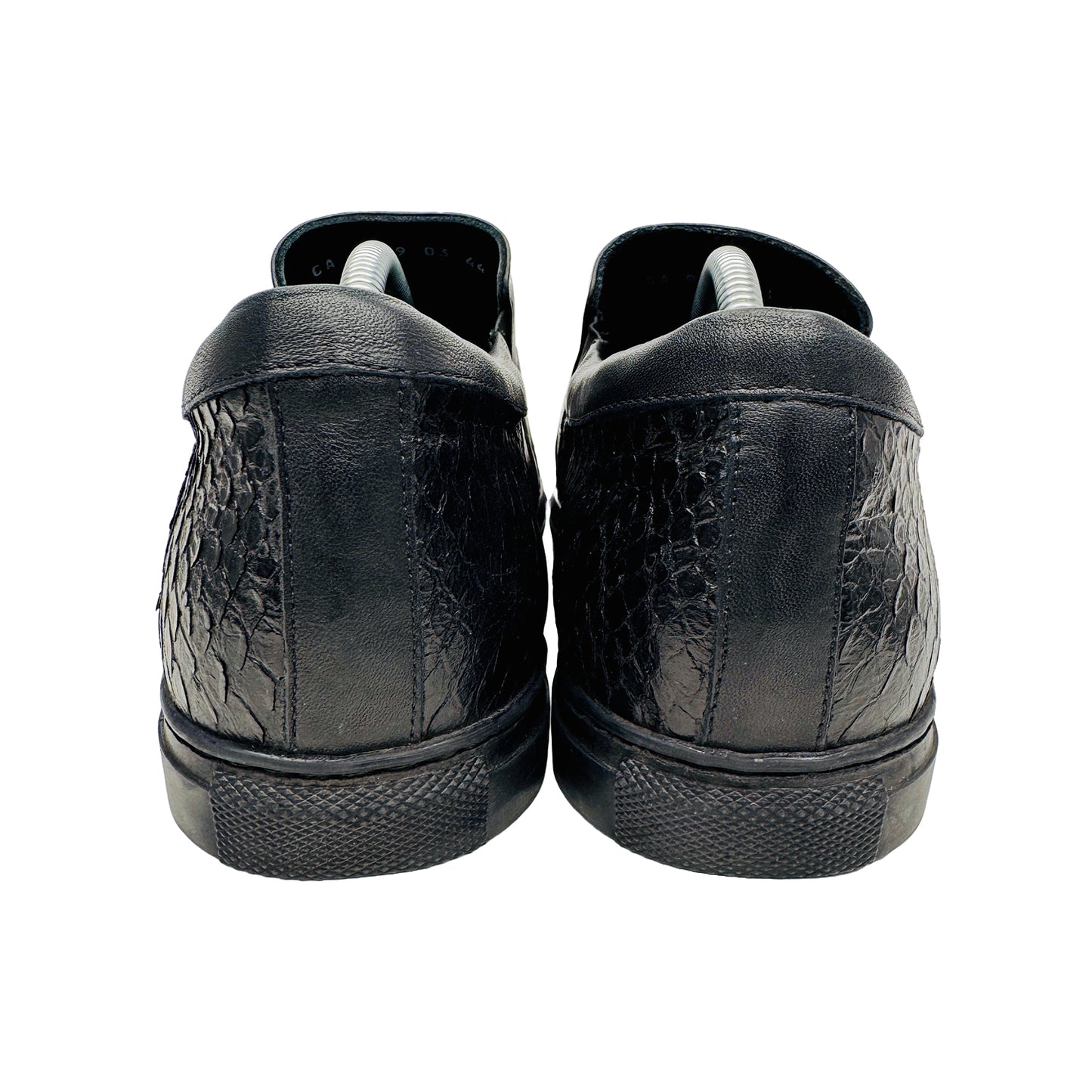 Philipp Plein Python Black Lo-Top Slip On Shoes (Size 44)