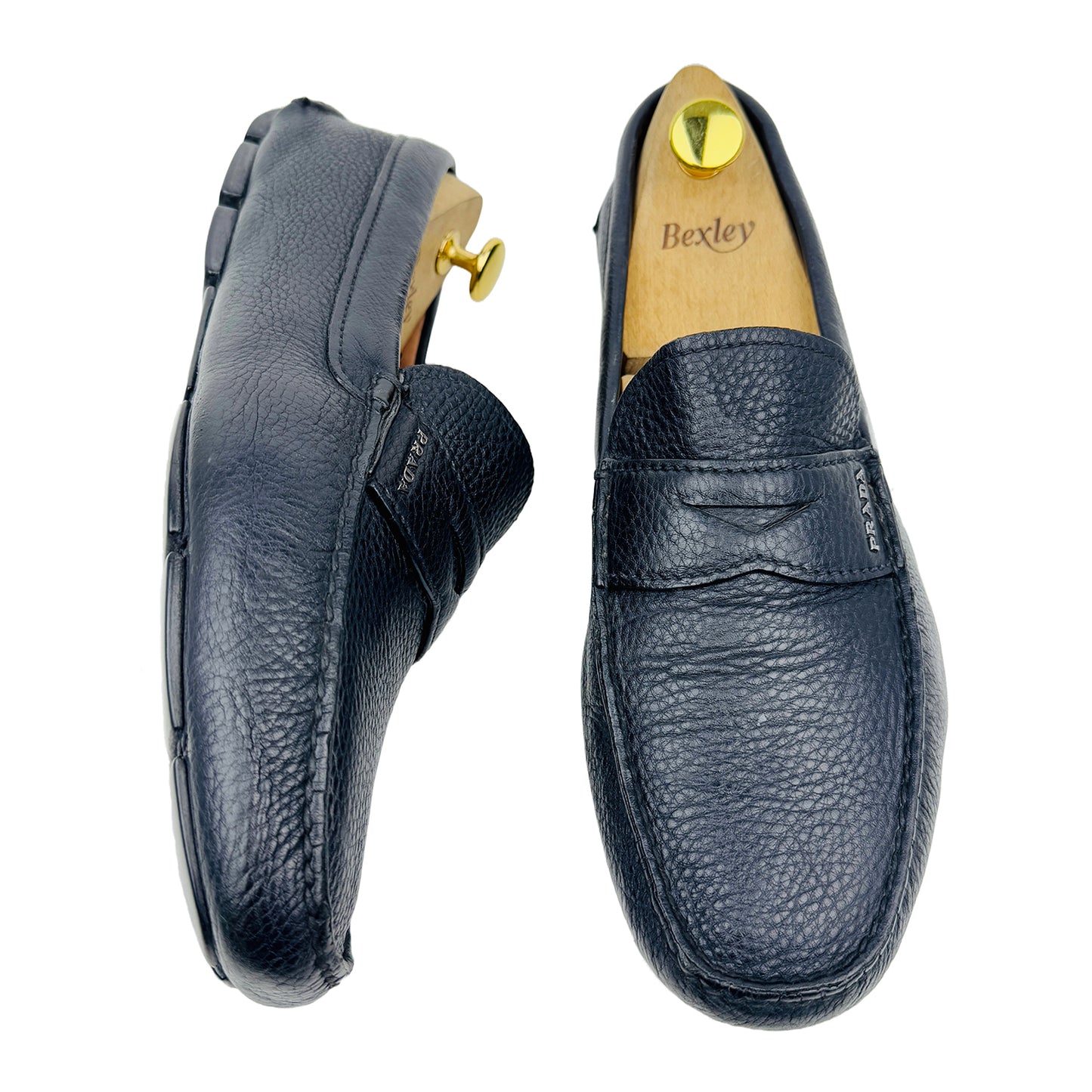 Prada Men's Black Leather Loafers (Size 42.5/43) - 2DD 001
