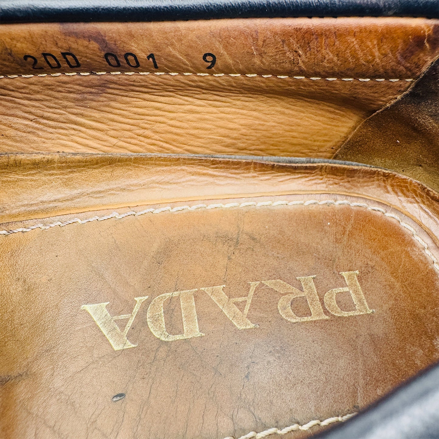 Prada Men's Black Leather Loafers (Size 42.5/43) - 2DD 001