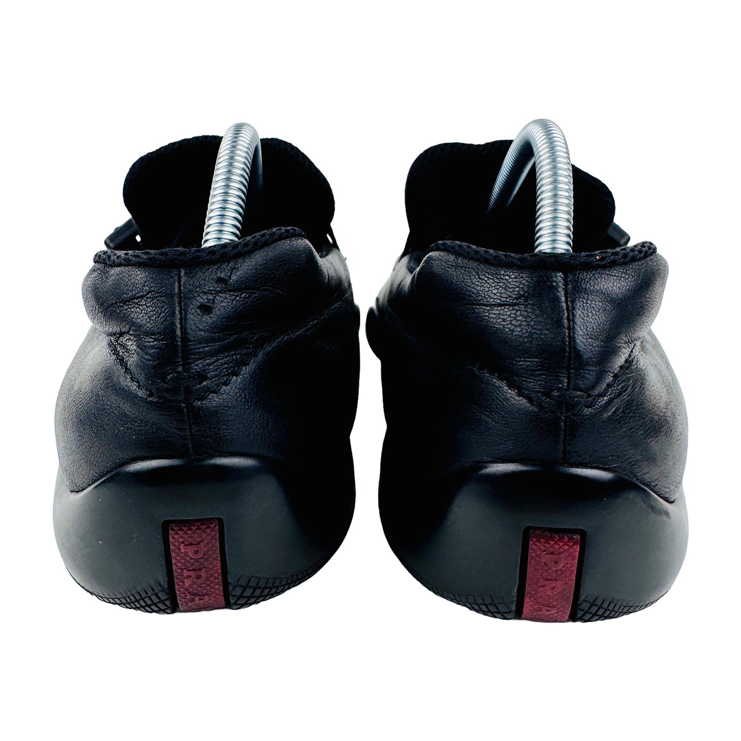 Prada Men's Buckle Detail Black Leather Loafer Shoes (Size 42.5/43)
