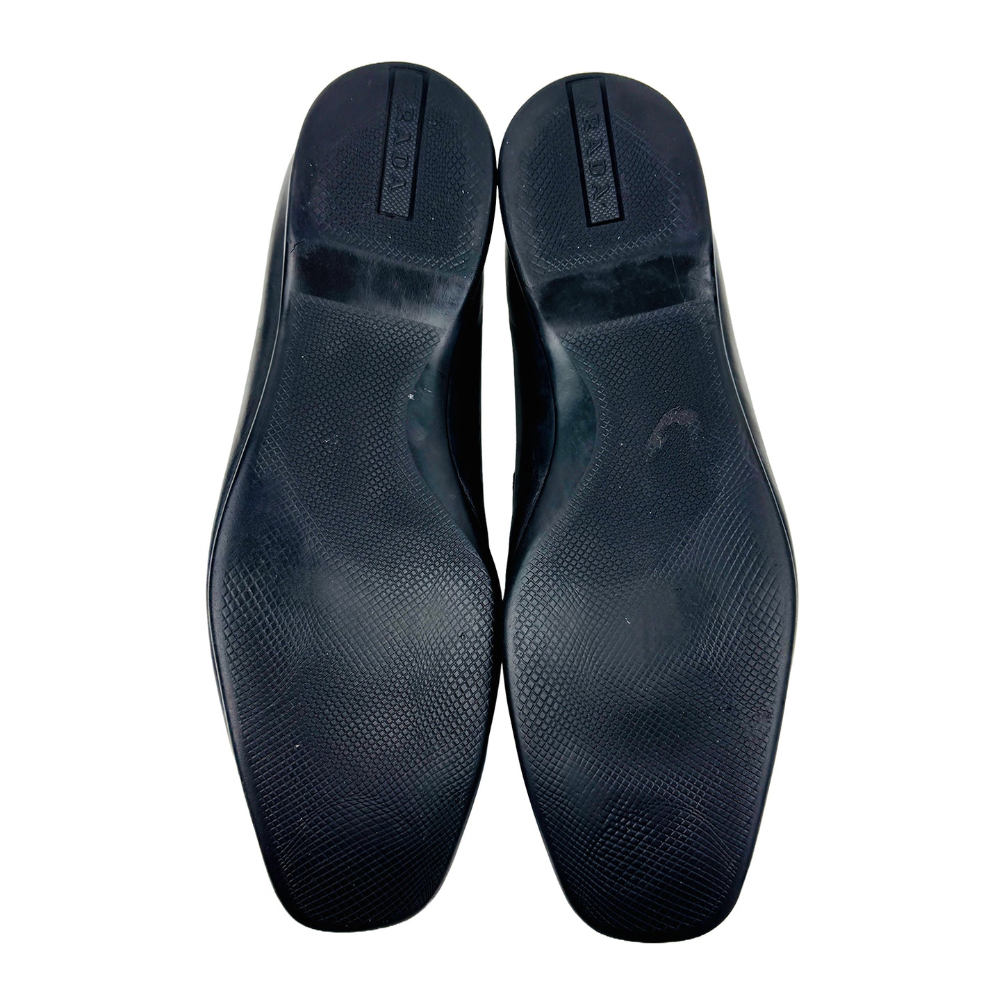 Prada Men's Leather Black Flat Shoes (Size 41.5/42) - 2D2697