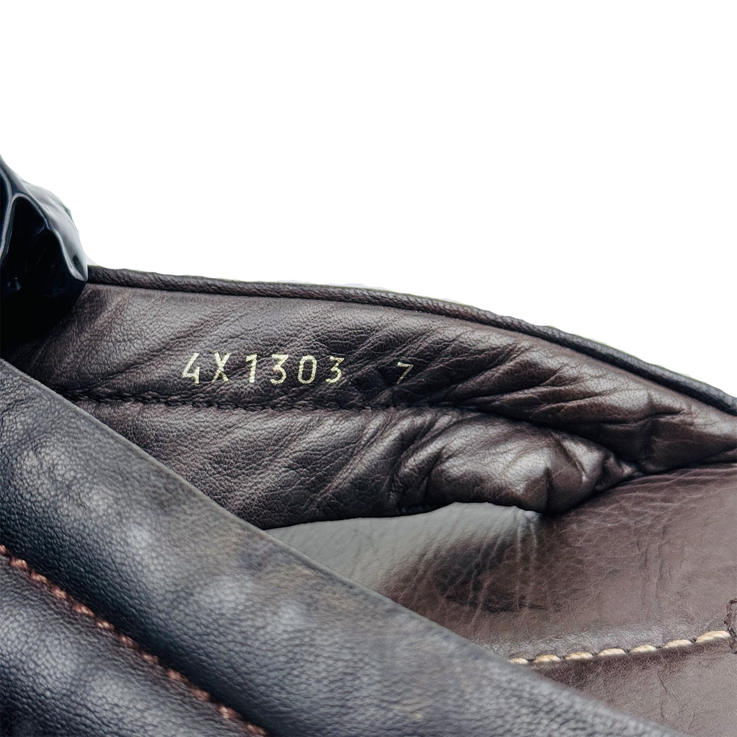 Prada Men's Leather Crisscross Brown Slippers (Size 41/41.5)