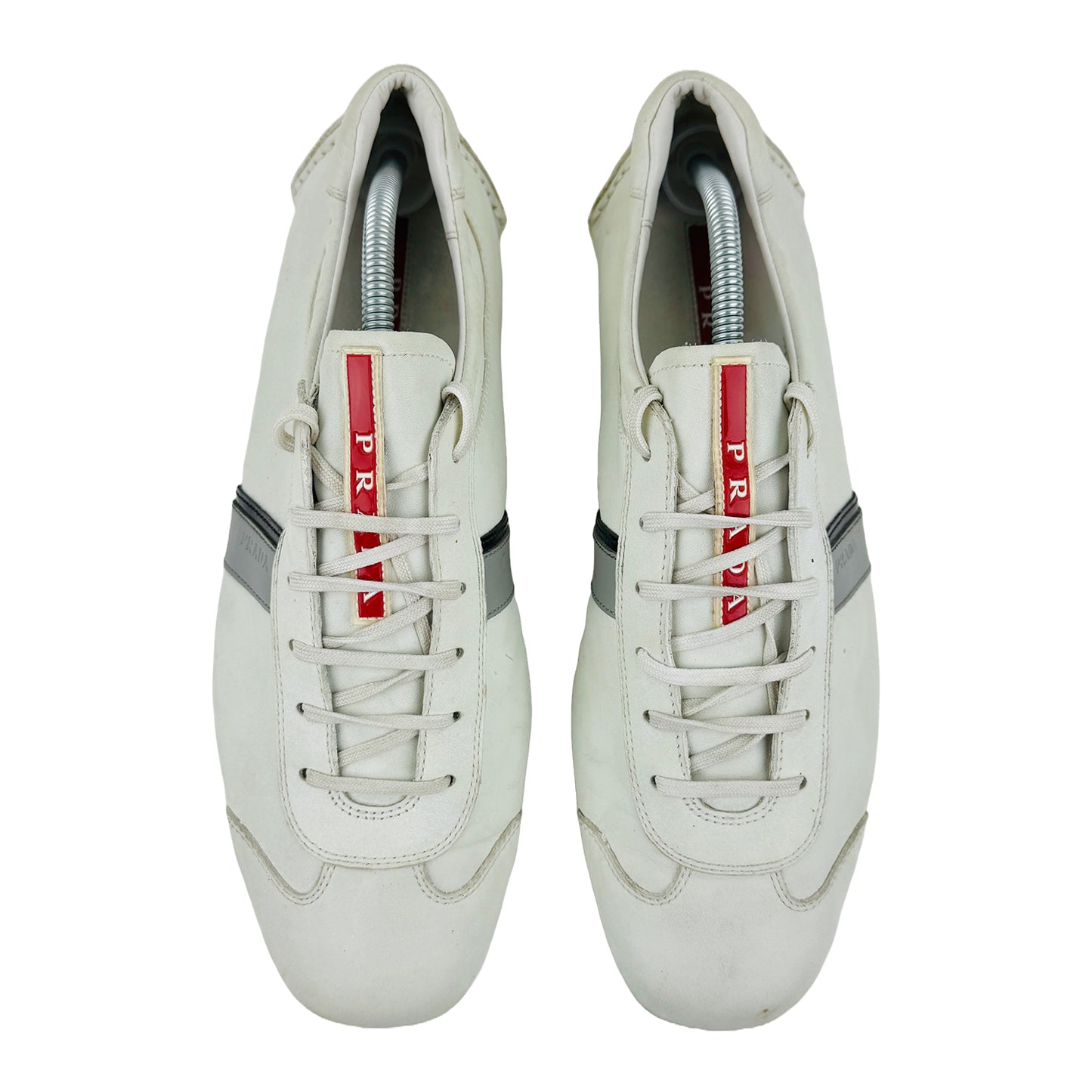 Prada Men's Low Top Sport White Sneaker Shoes (Size 44/44.5)
