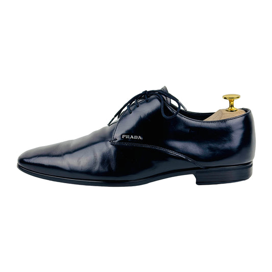 Prada Men's Patent Leather Derby Oxford Shoes (Size 42.5)