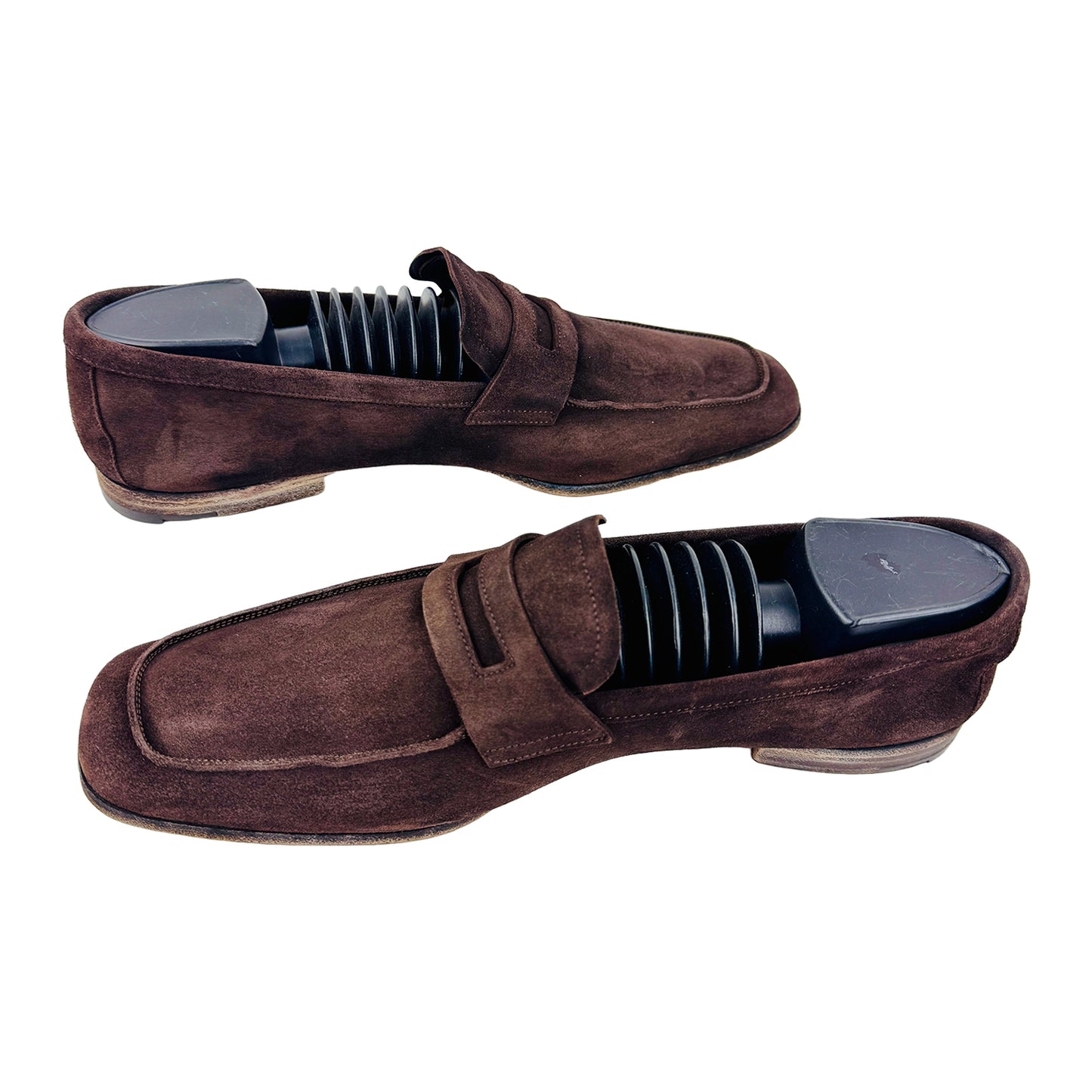 Prada Men's Suede Penny Brown Loafer Shoes (Size 42.5)