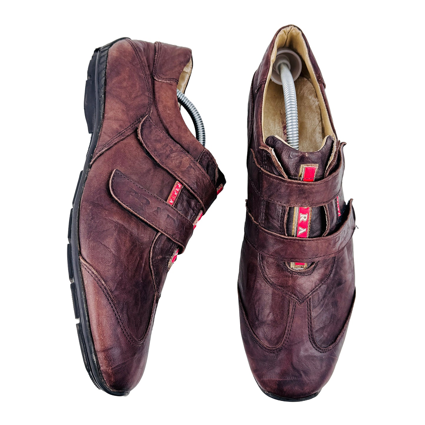 Prada Men's Velcro Brown Sneaker Shoes (Size 44)