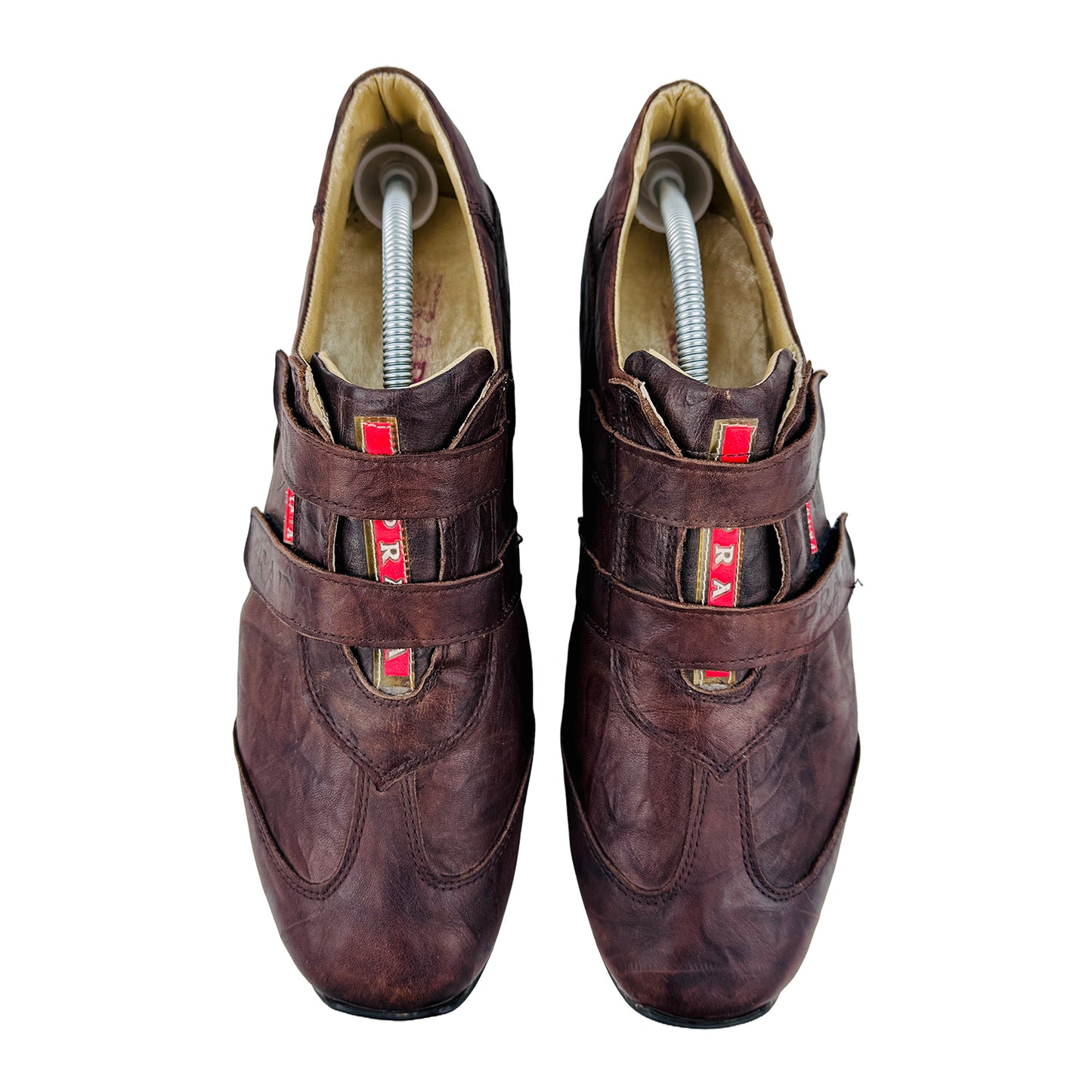 Prada Men's Velcro Brown Sneaker Shoes (Size 44)