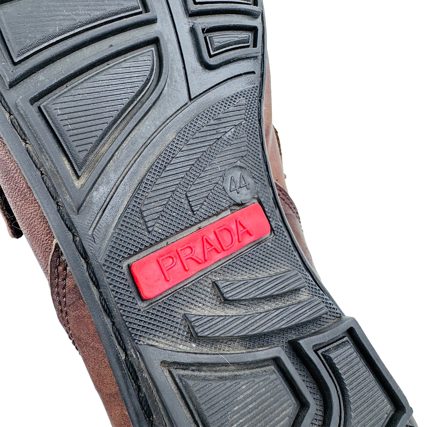 Prada Men's Velcro Brown Sneaker Shoes (Size 44)