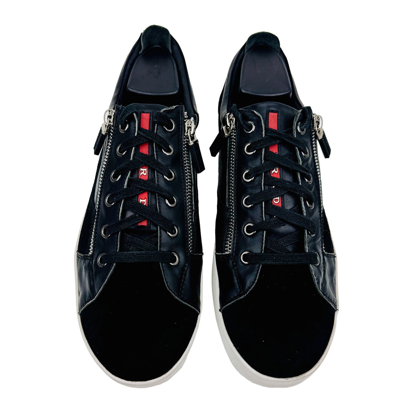 Prada Men's Zip Up Black Sneakers (Size 43/43.5)