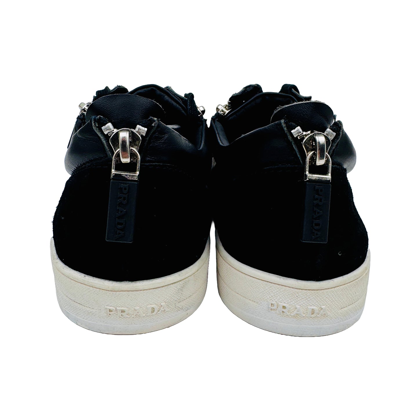 Prada Men's Zip Up Black Sneakers (Size 43/43.5)
