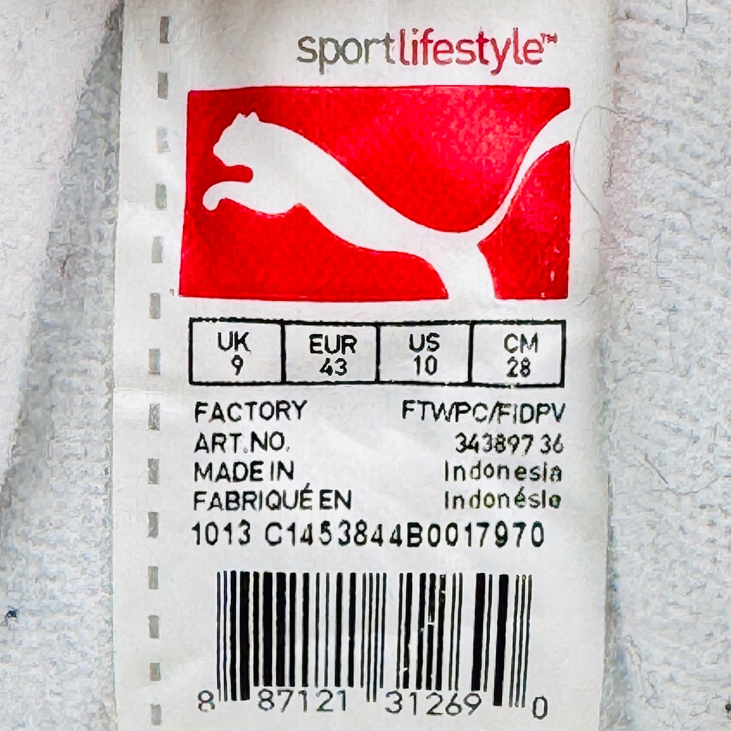 Puma Benecio Canvas Shoes (Size 43) - 343897 36