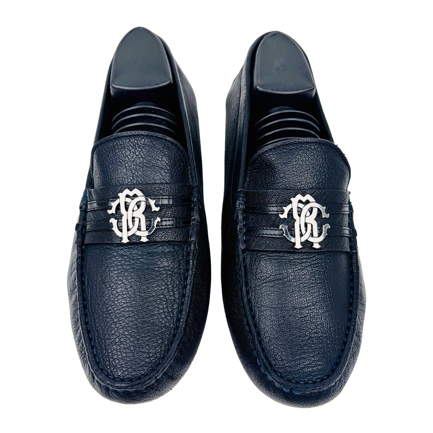 Roberto Cavalli RC Monogram Black Loafers (Size 42.5)