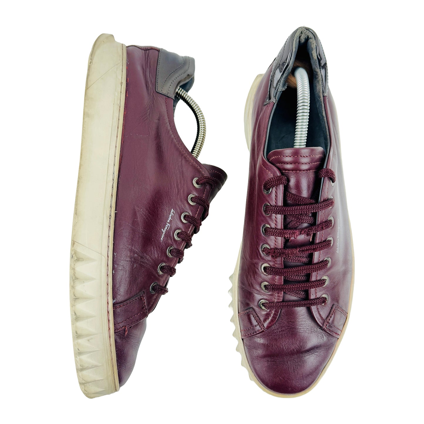 Salvatore Ferragamo Cube Leather Sneaker Shoes (Size 44.5/45)