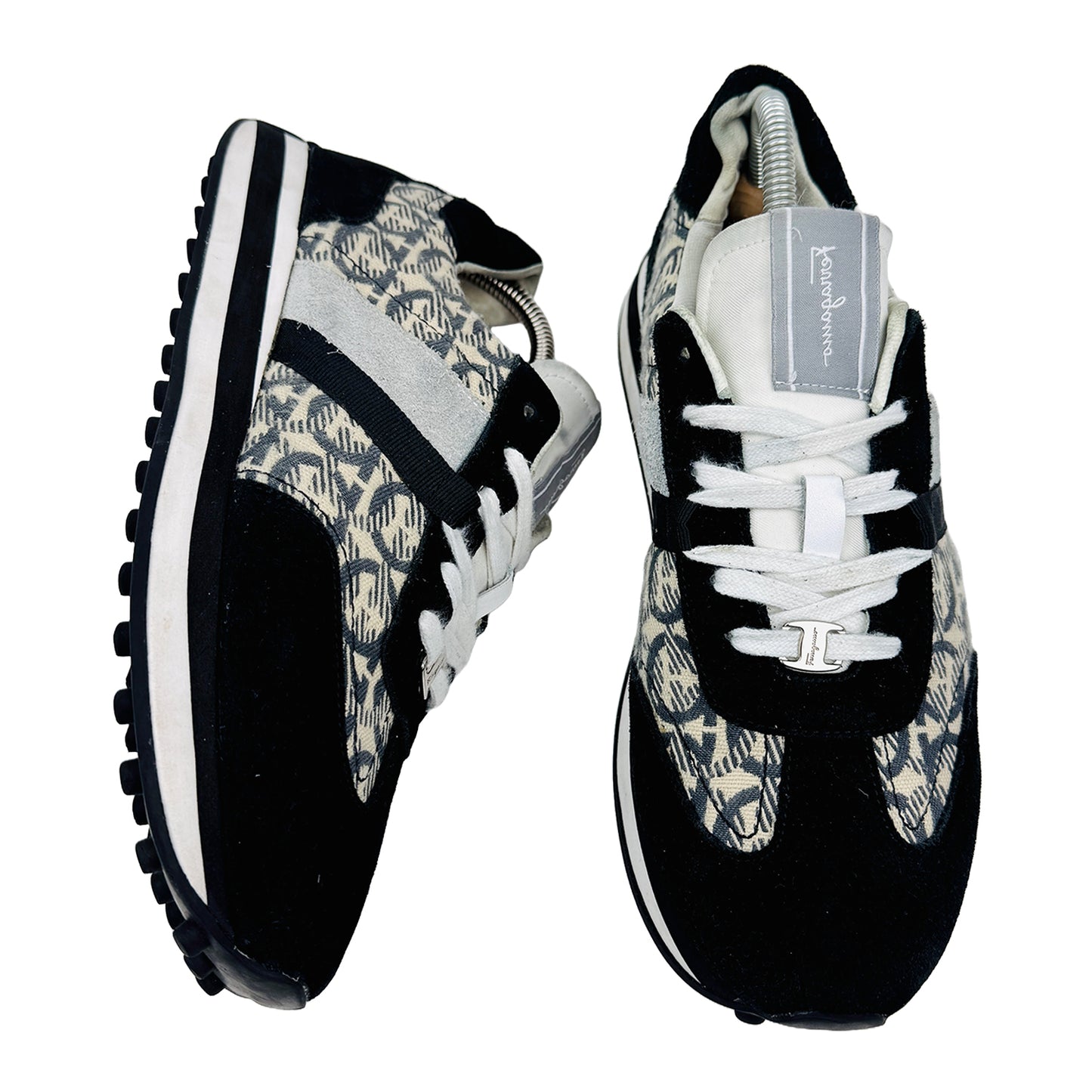 Salvatore Ferragamo Gancini Printed Sneakers (Size 42)