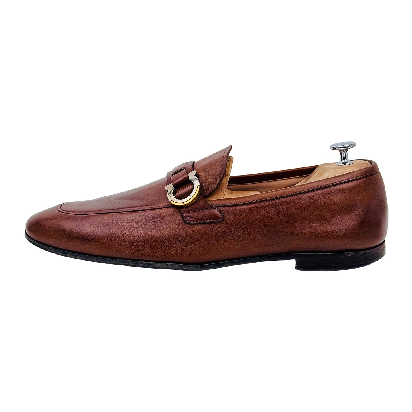 Salvatore Ferragamo Moccasin With Gancini Ornament Shoes (Size 46/47)