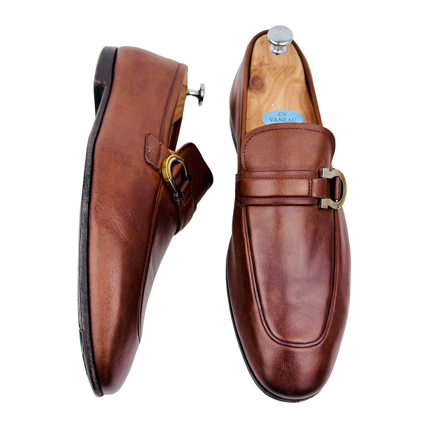 Salvatore Ferragamo Moccasin With Gancini Ornament Shoes (Size 46/47)
