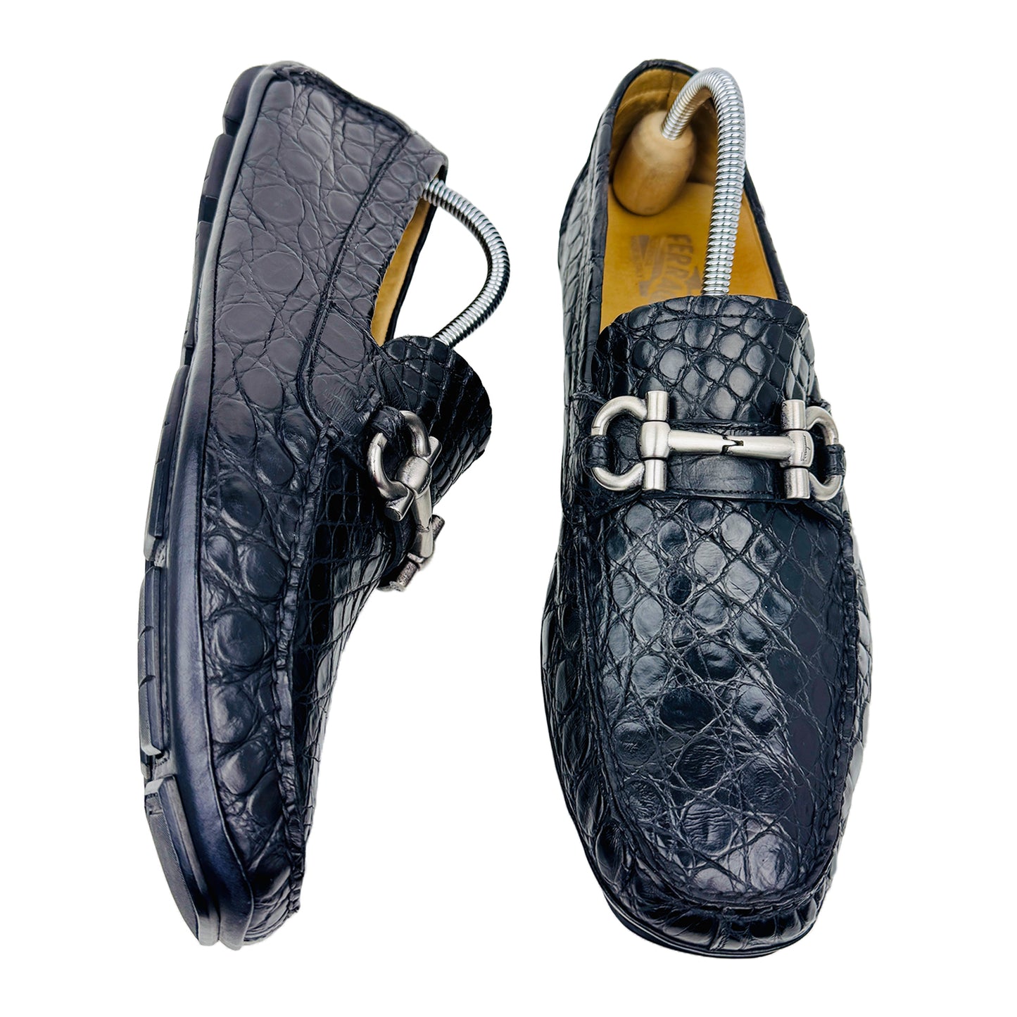 Salvatore Ferragamo Parigi Crocodile Leather Loafers (Size 45/45.5)
