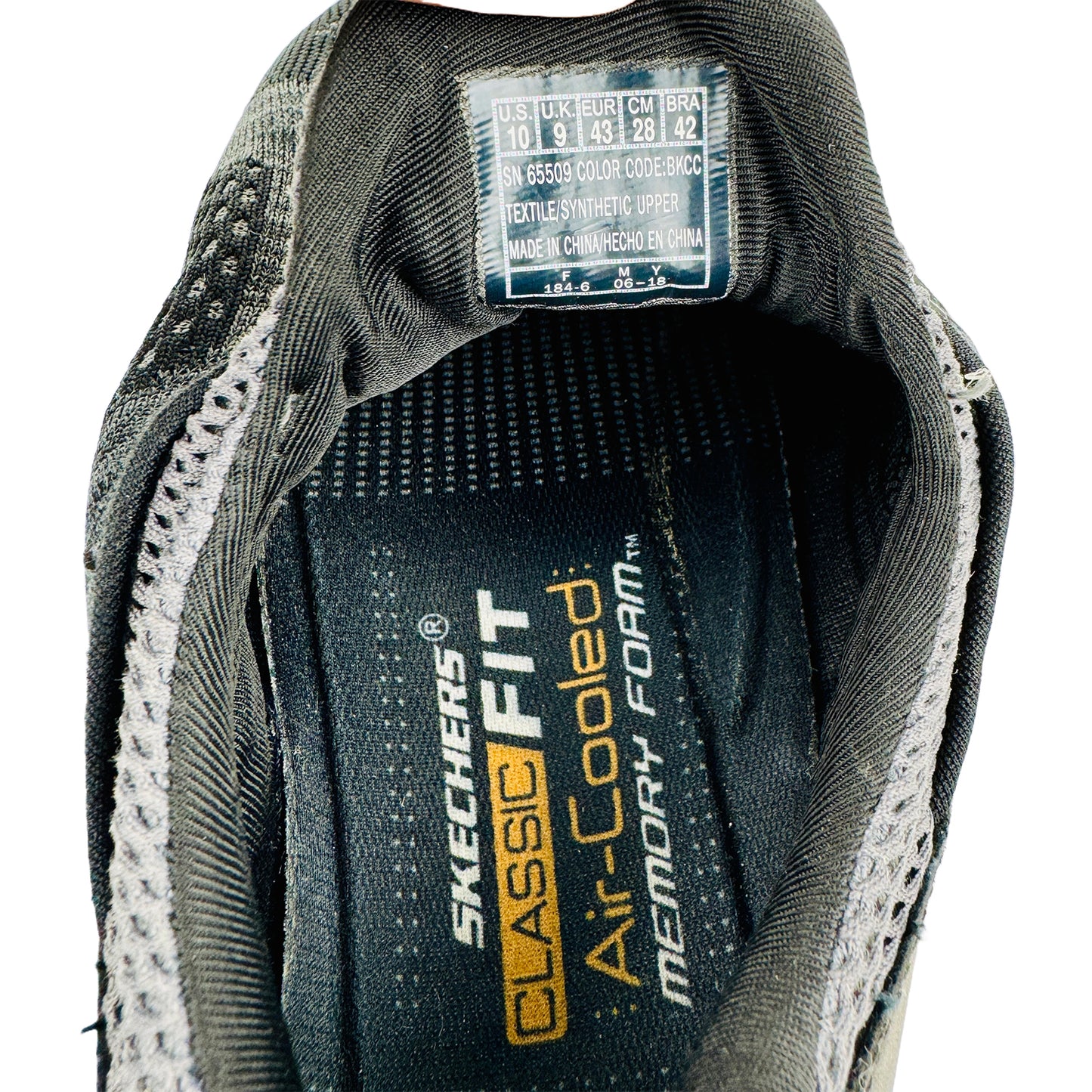 Skechers Delson Brewton Shoes (Size 43) - 65509 BKCC