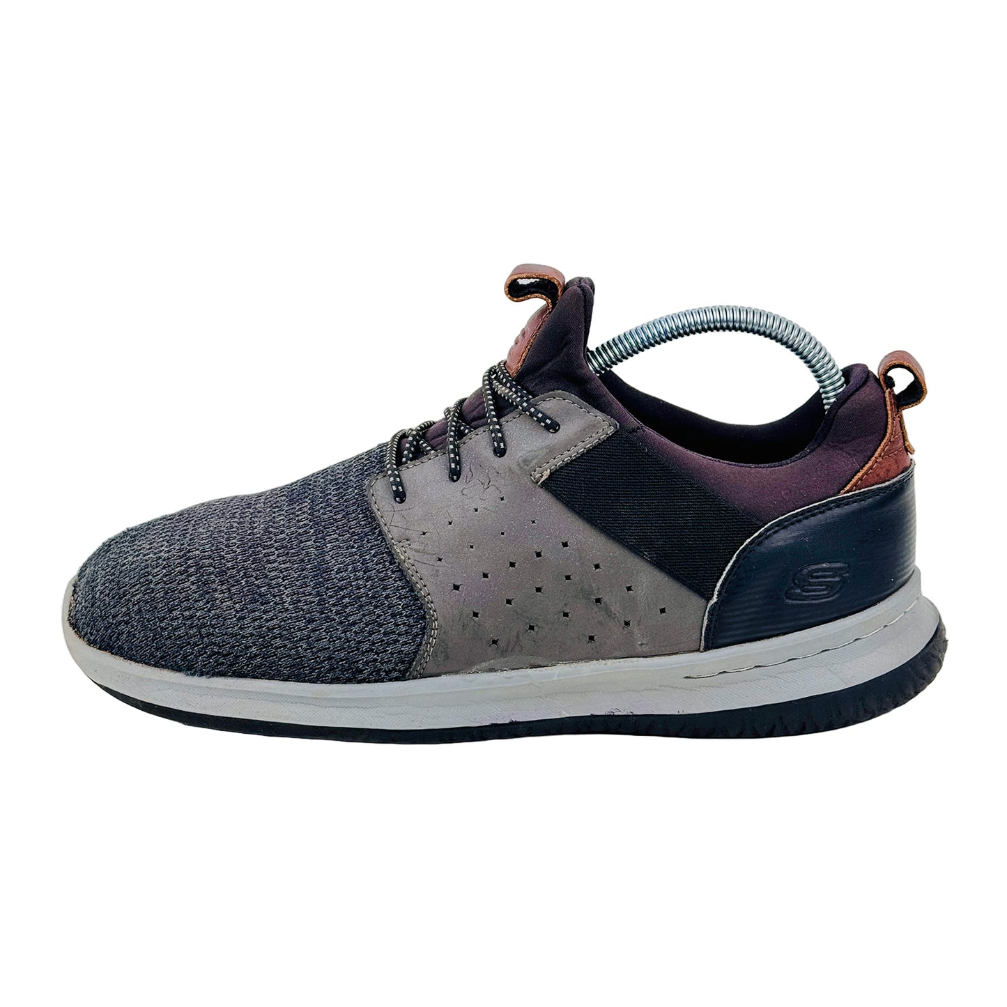 Skechers Delson Camben Shoes (Size 43/43.5) - 65474W BKGY