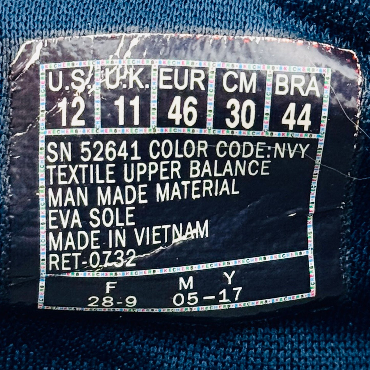 Skechers Elite Flex Muzzin Shoes (Size 46) - 52641 NVY