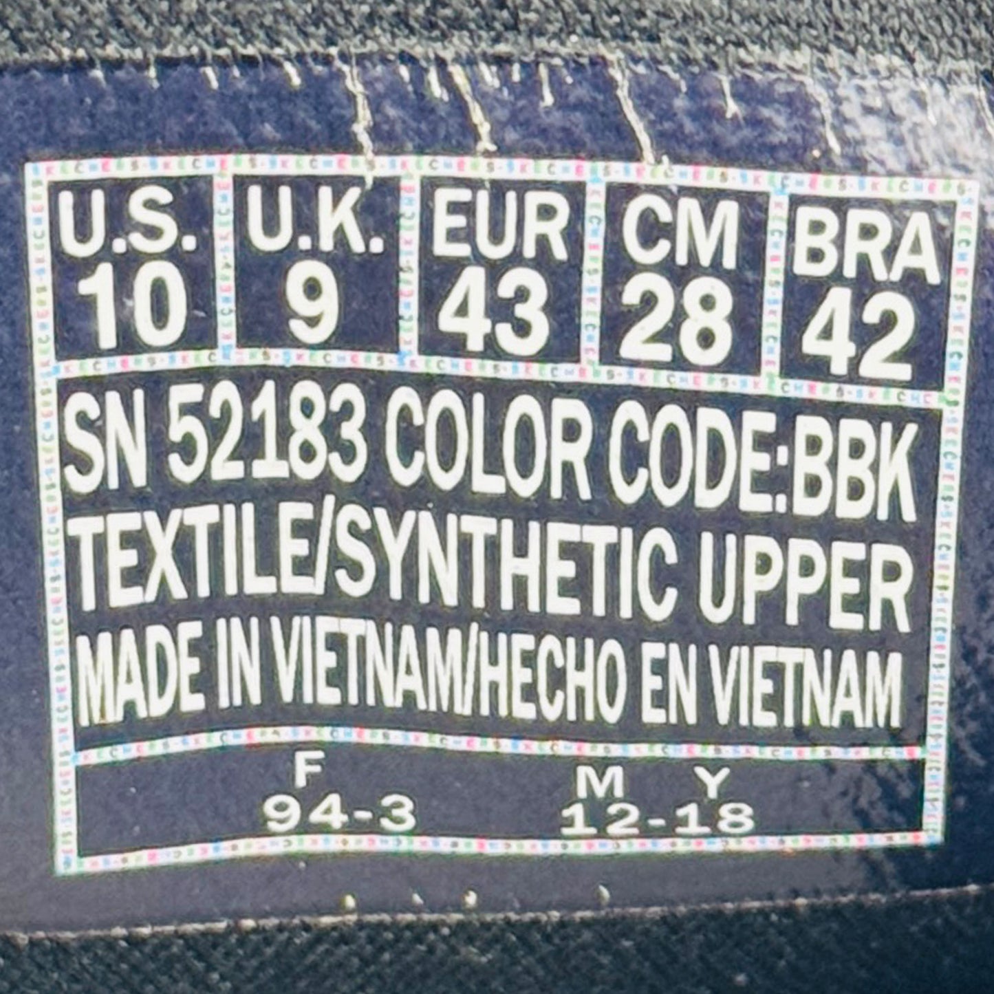 Skechers Flex Advantage 2.0 Shoes (Size 43) - 52183 BBK