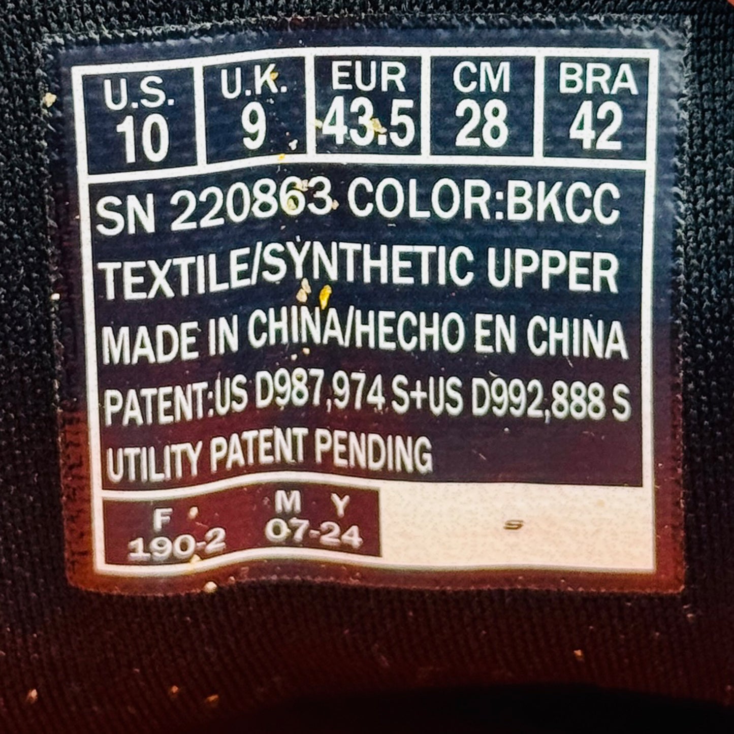 Skechers Go Run Consistent 2.0 Shoes (Size 43.5/44) - 220863 BKCC