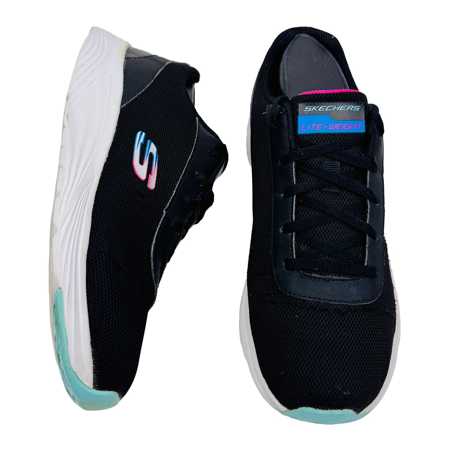 Skechers Lightweight Low Top Shoes (Size 38.5) - 56070R BKMT