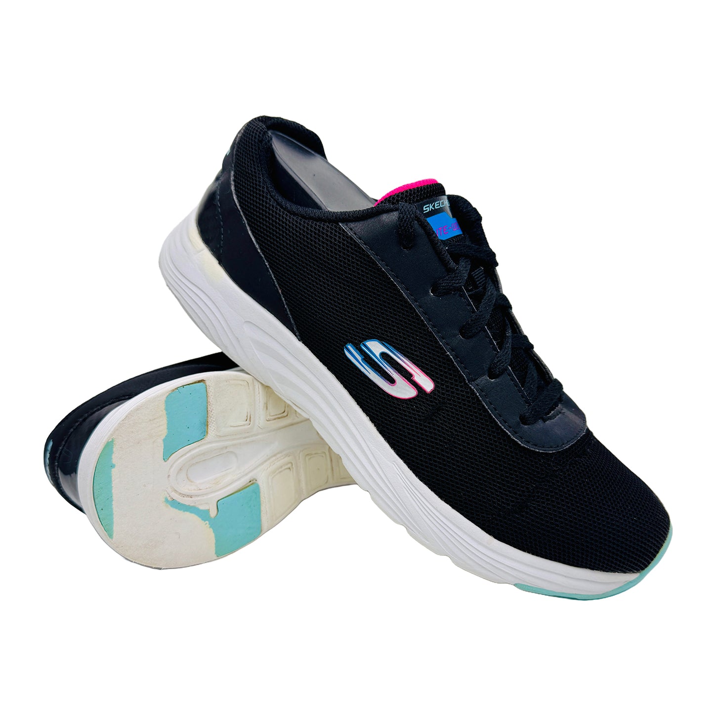 Skechers Lightweight Low Top Shoes (Size 38.5) - 56070R BKMT