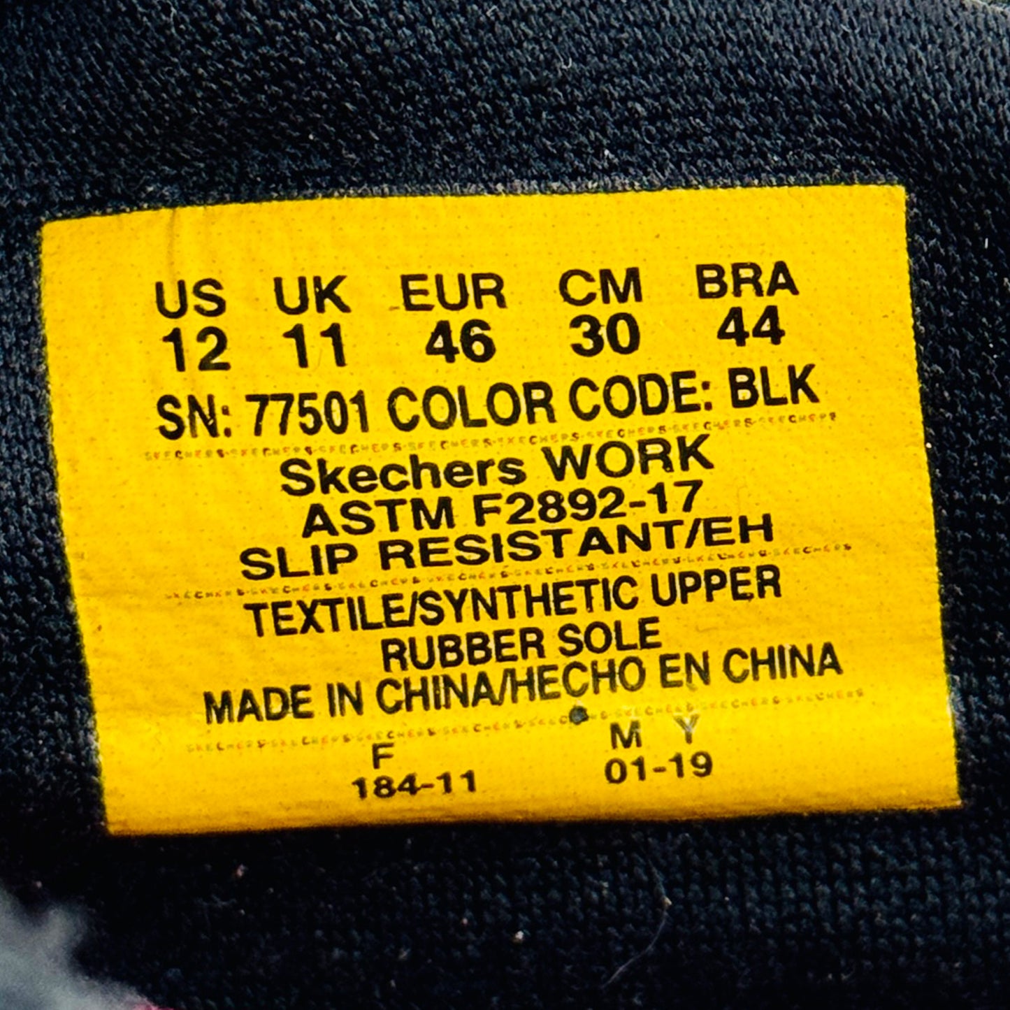 Skechers Men's Cessnock Colleton Shoes (Size 46/46.5) - 77501 BLK