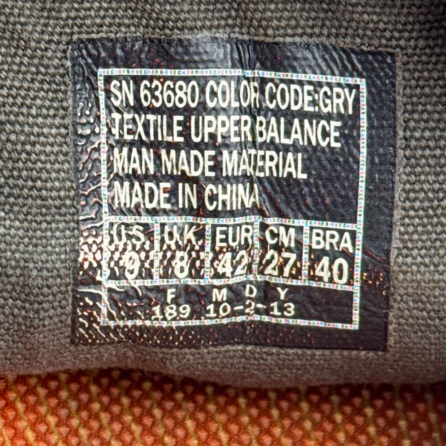 Skechers Men's Relaxed Fit Shoes (Size 42) - 63680 GRY